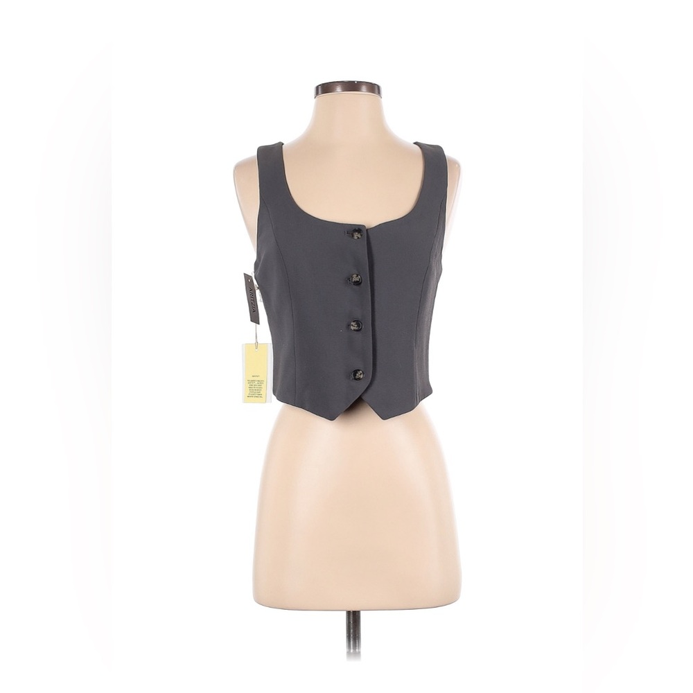 Wilfred Charcoal Gray Tailored Vest